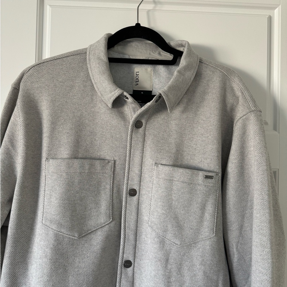 Vuori Del Mar Fleece Shirt Jacket Heather Gray Size XL NWT $198 - Picture 4 of 4